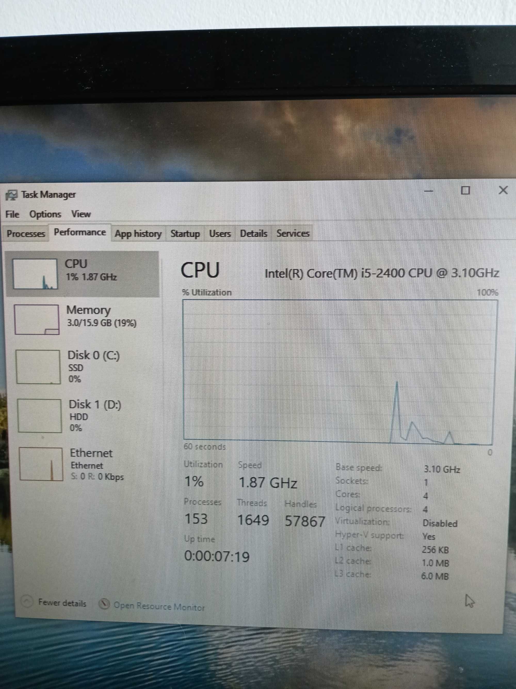 Настолен компютър HP, i5, 16GB RAM, 256GB SSD