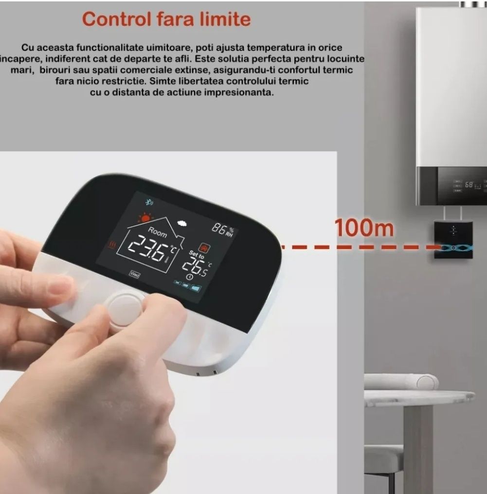 Termostat de ambient Ezaiot T9W Wi-Fi Smart 2024, Tuya/Smart Life