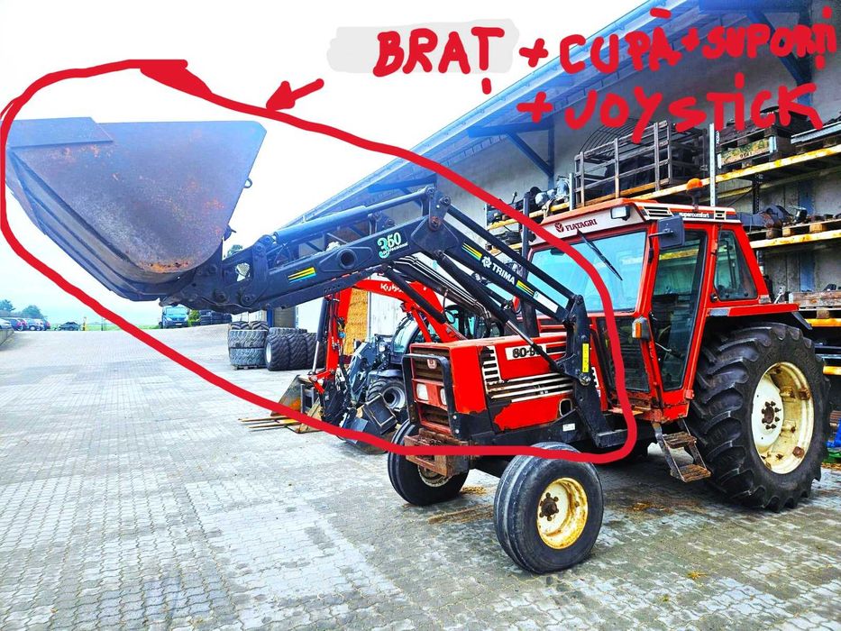 Incarcator Frontal + cupa tractor Fiat 80 90  Fiat 70 90 Fiat 82 94