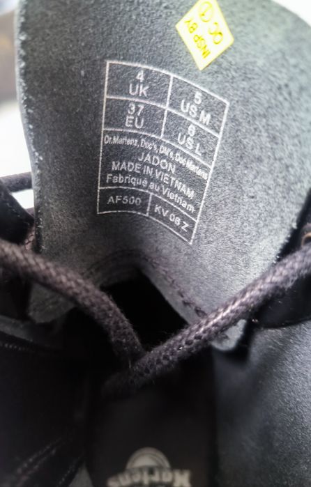 Кубинки Dr. Martens номер 37