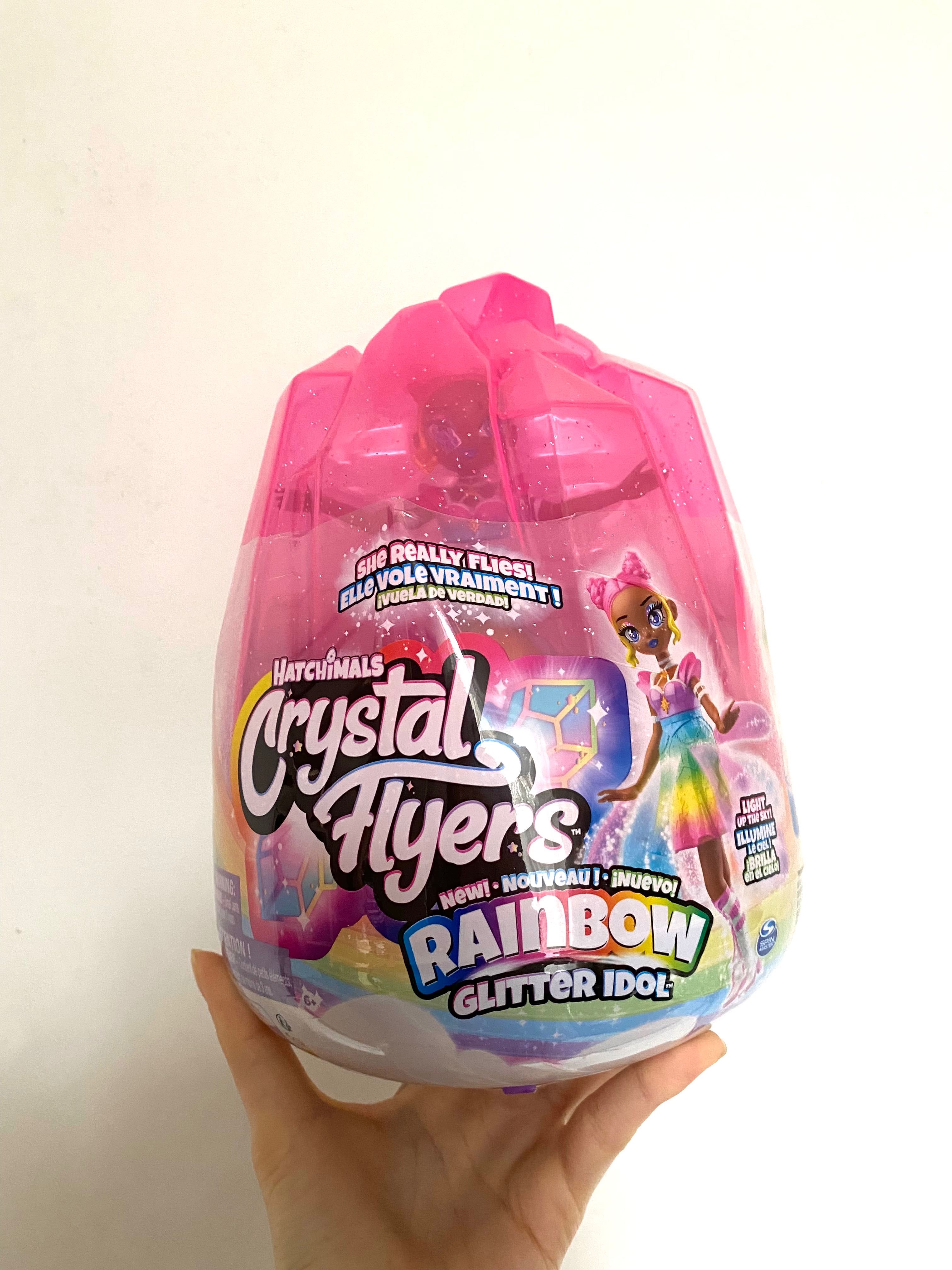 Hatchimals- papusa Crystal zburatoare , Rainbow Glitter