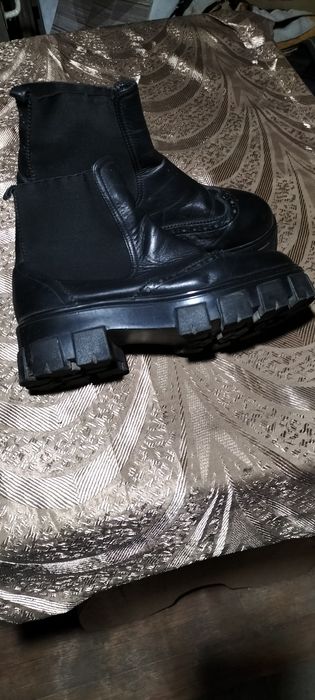 Зимние ботинки натуральная кожа,цигейковый мех одевали один сезон