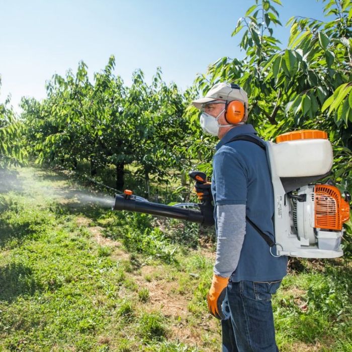Осенний опрыскивание деревьев