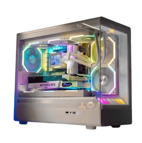 Jungle Leopard White Case | 3 RGB vent | Micro MATX/ITX Yangi