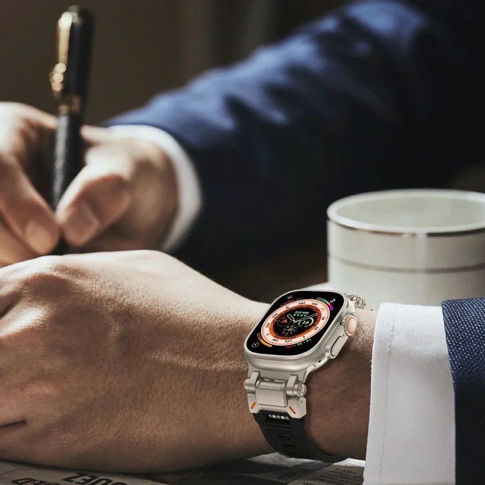 Титаниева TPU Каишка за Apple Watch Ultra/SE/SE2/10/9/8/7/6/5/4