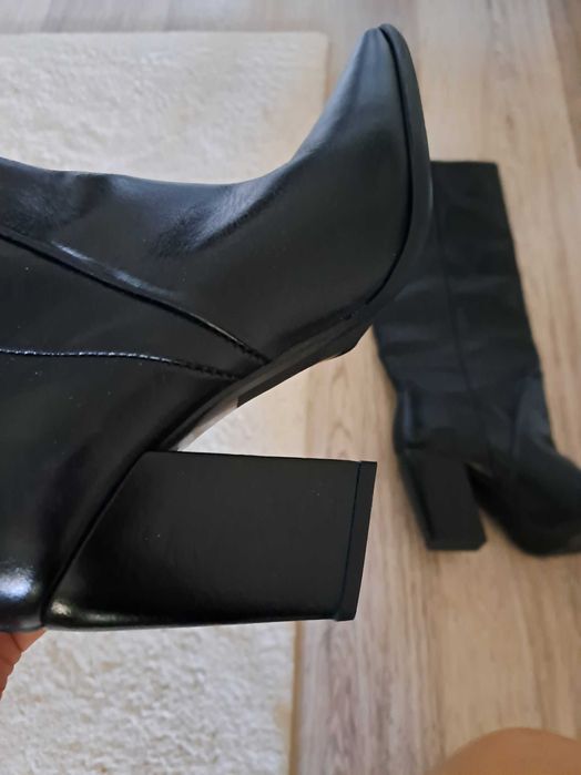 Cizme Zara, piele, 38