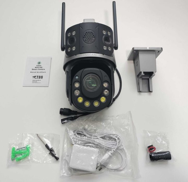 Camera de Supraveghere 4G ,PTZ, Y95, Trei Lentile 3MP/3MP+50X Zoom