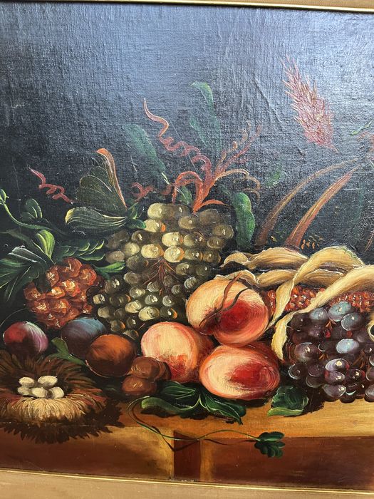 Tablou italian - natură statică, ulei pe pânză, semnat