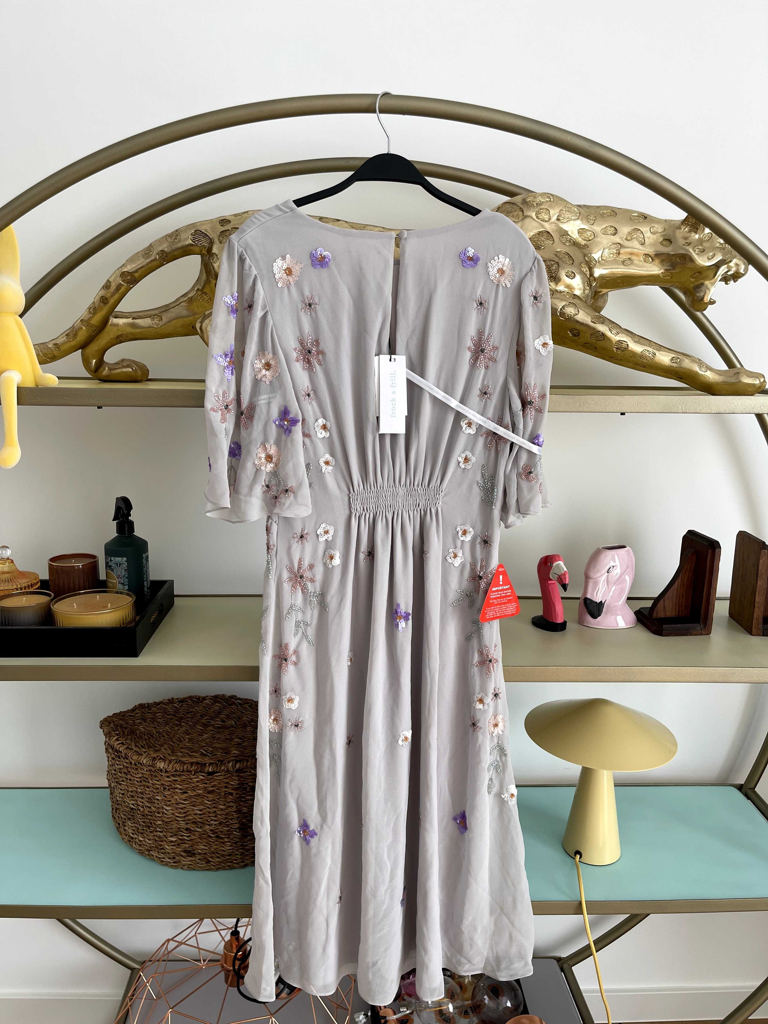 Нова с етикет рокля на Frock and Frill лилава с пайети размер М/Л