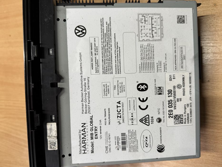 Casetofon / Radio Vw Crafter sau MAN +2017 original