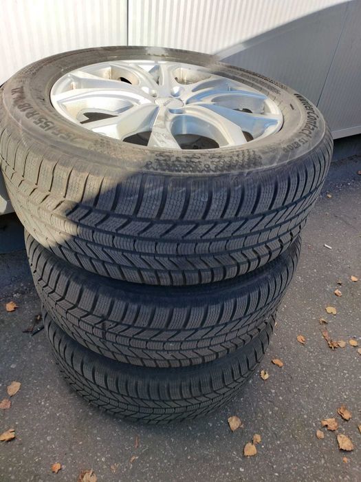Vand 4 jante aluminiu  pe 18 cu anv noi de iarna Continental dot 39/24