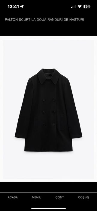 Pardesiu / trench scurt Zara nou