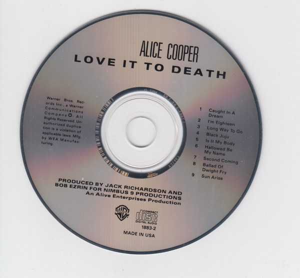 CD Alice Cooper - Love It To Death 1971