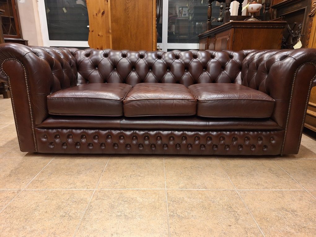 Диван тройка CHESTERFIELD естествена кожа
