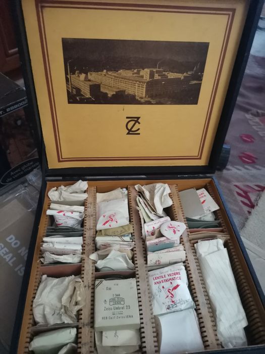 Lentile ochelari și cutie originala Carl Zeis Jena