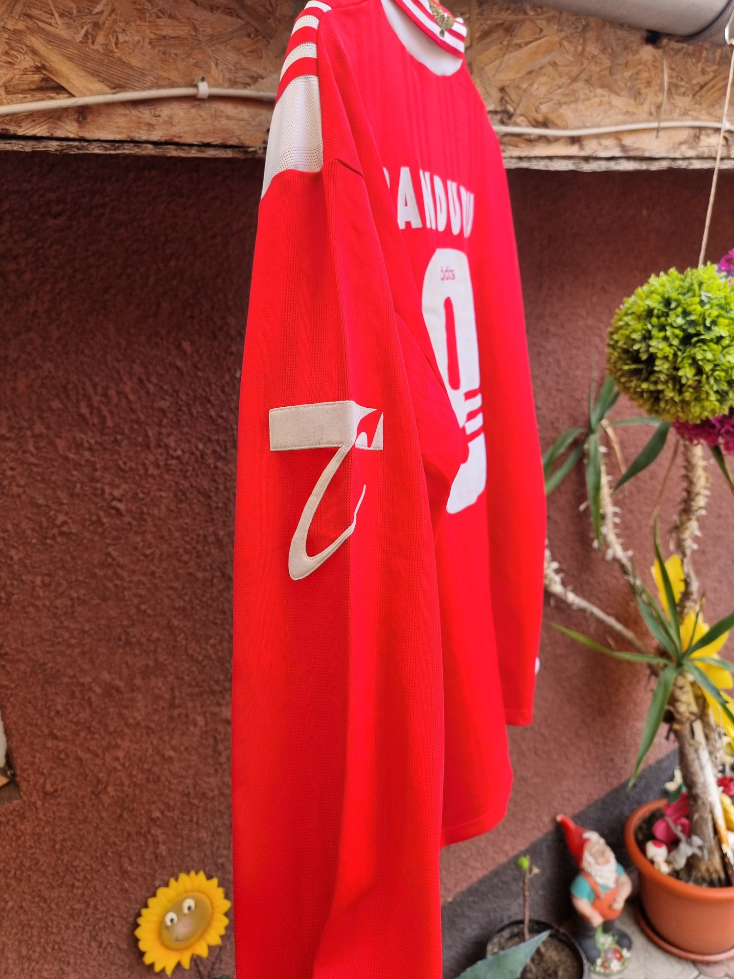 „Tricou vintage Benfica Adidas original 1995-1996 Panduru #9 rar”