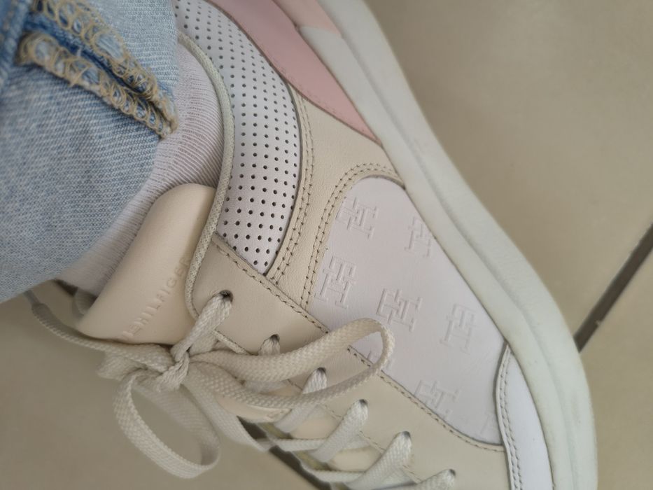 Sneakers damă din piele Tommy Hilfiger