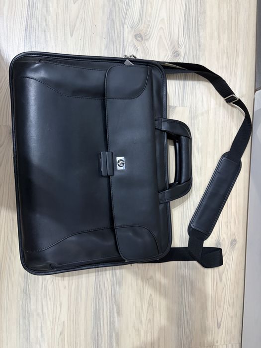 Geanta laptop HP, originala, piele naturala, 17”
