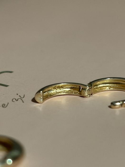 Cercei aur galben 14k creole diametru 7mm