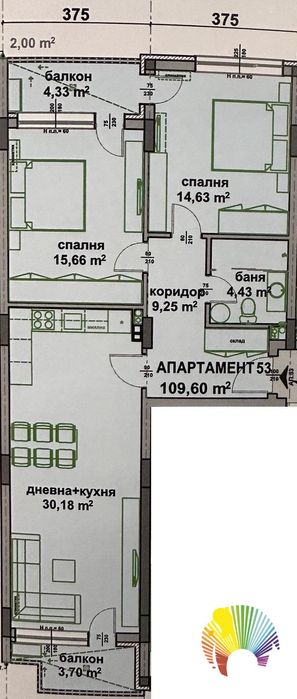 Продава се Тристаен апартамент в Бургас, Славейков - 109 кв.м за 1248 €/кв.м - Снимка #12