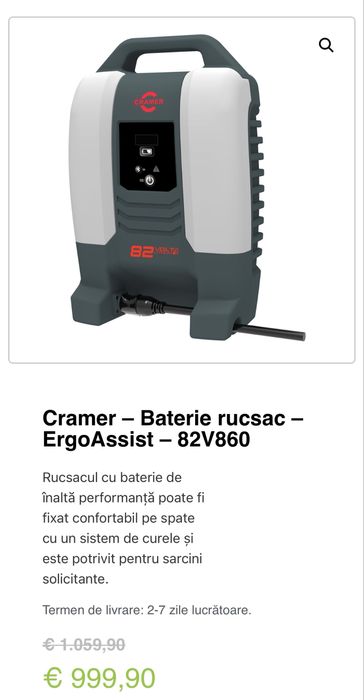 Acumulator CRAMER tip rucsac