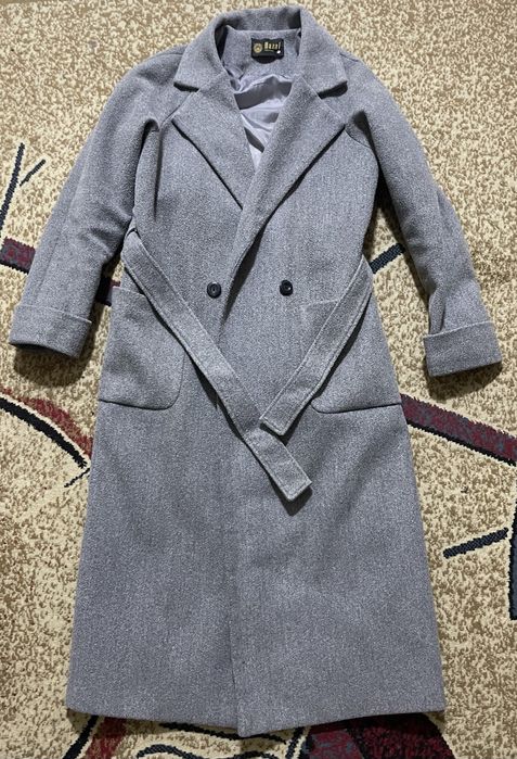 Пальто серое осень зима