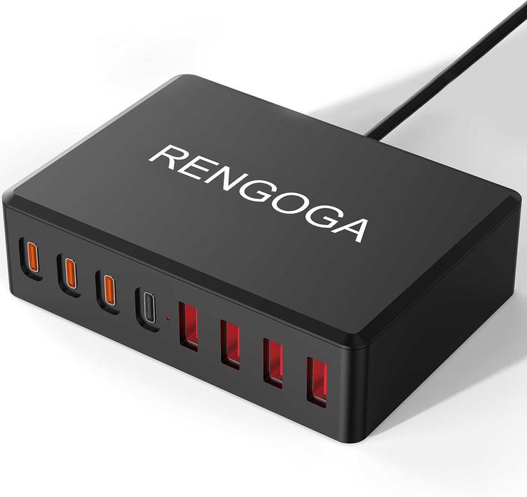 100 W 8-портово USB C зарядно устройство