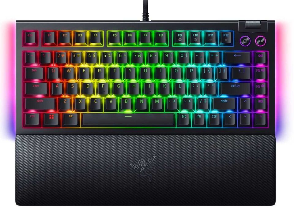 Razer BlackWidow V4 75 Orange – механична RGB клавиатура, мултимедия