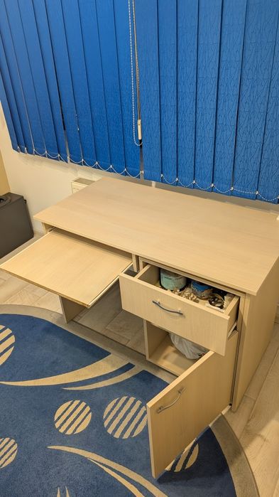 Vand birou pal culoare frasin alb + dulap