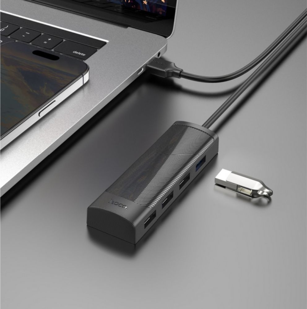 USB концентратор 4в1, Хаб для компьютера USB-A 3.0 интерфейс,3*USb2.0