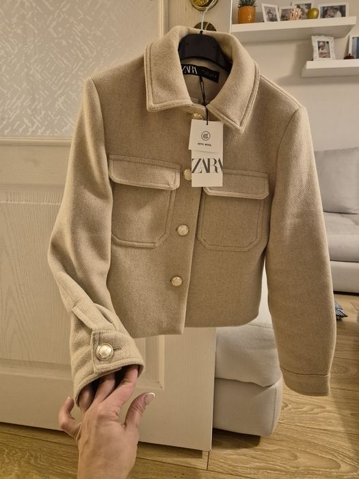 Късо сако яке блейзър Zara вълна