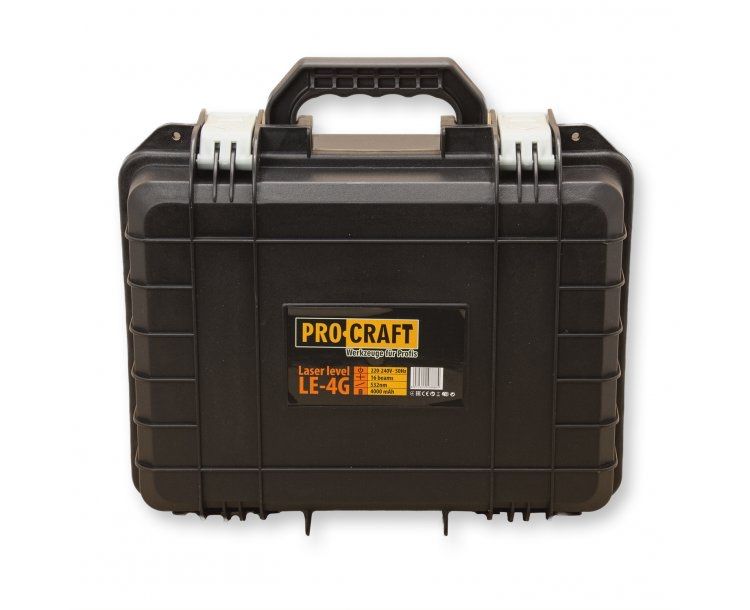 Лазерен нивелир линеен PROCRAFT LE-4G, 4 зелени лъча 360