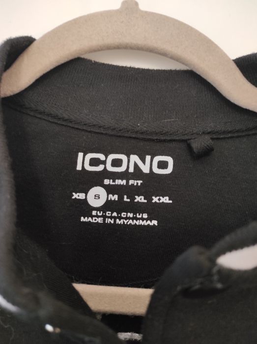 Яке, чисто ново, размер с, черно, с кожени ръкави