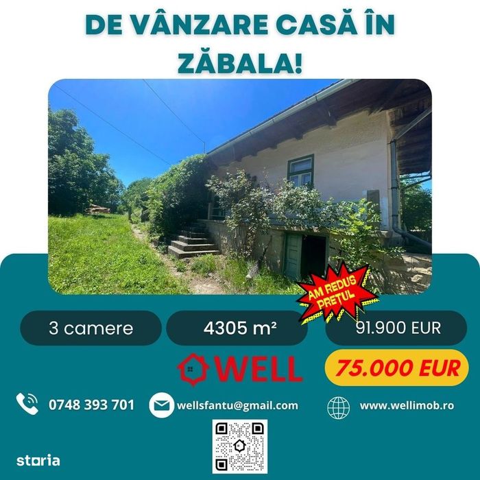 De vânzare casă în Zăbala!