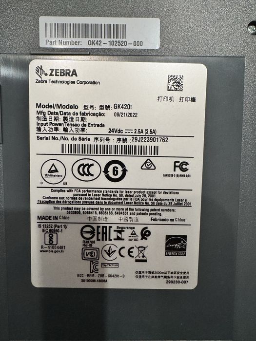 Imprimanta termica Zebra gk420t folosita o saptamana noua