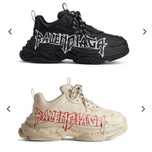 Balenciaga triple S кожени сникърси обувки