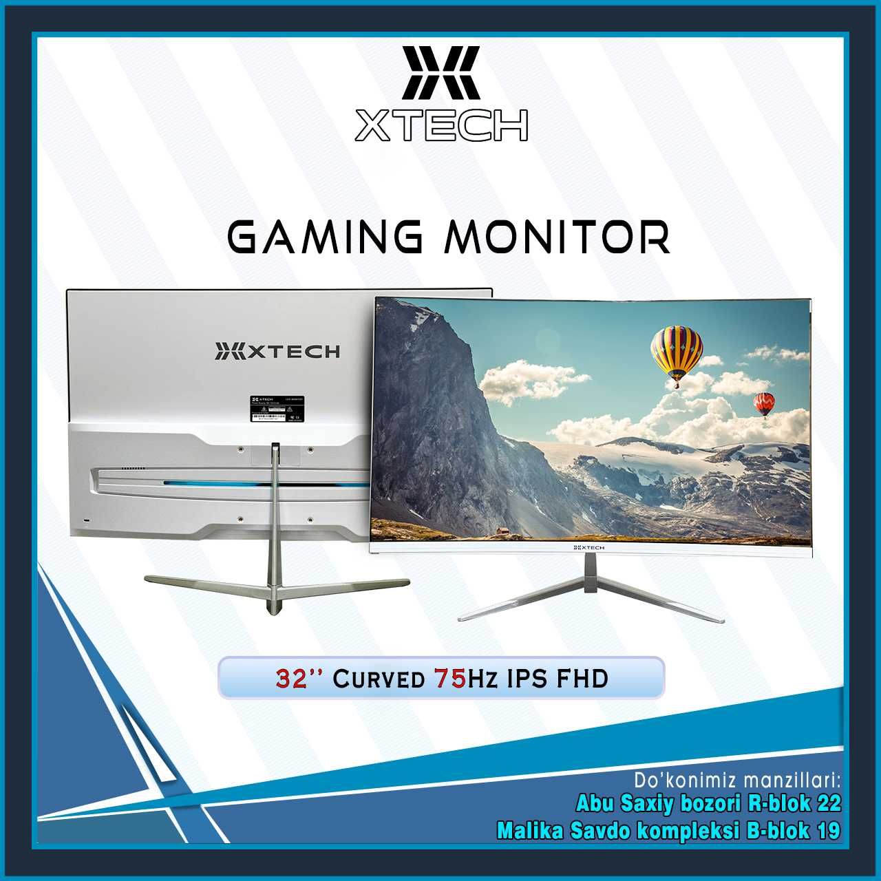 XTECH Monitor 32"  IPS FHD (Curved)