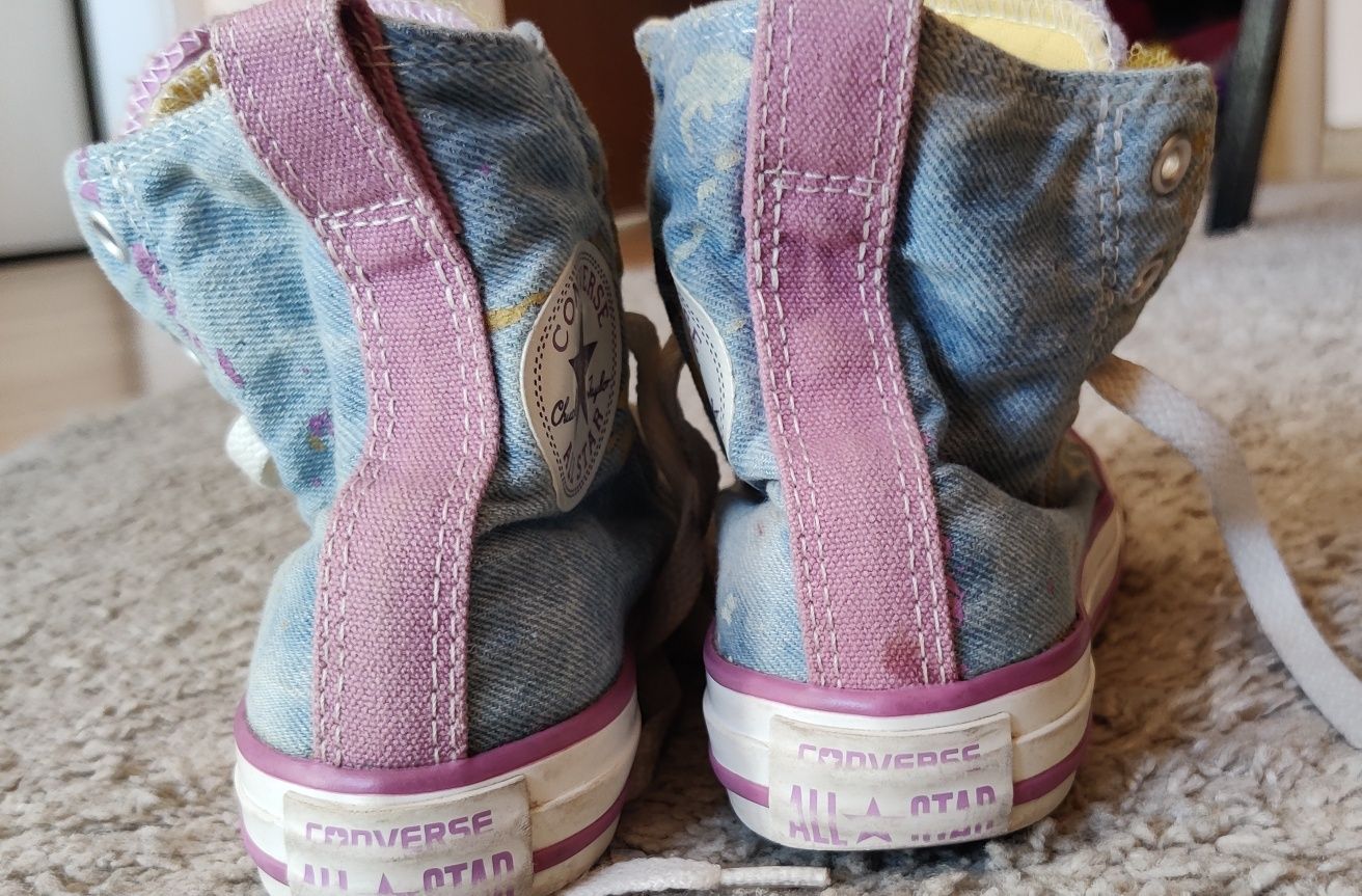 Детски момичешки  кецове Converse с тюл 28 номер
