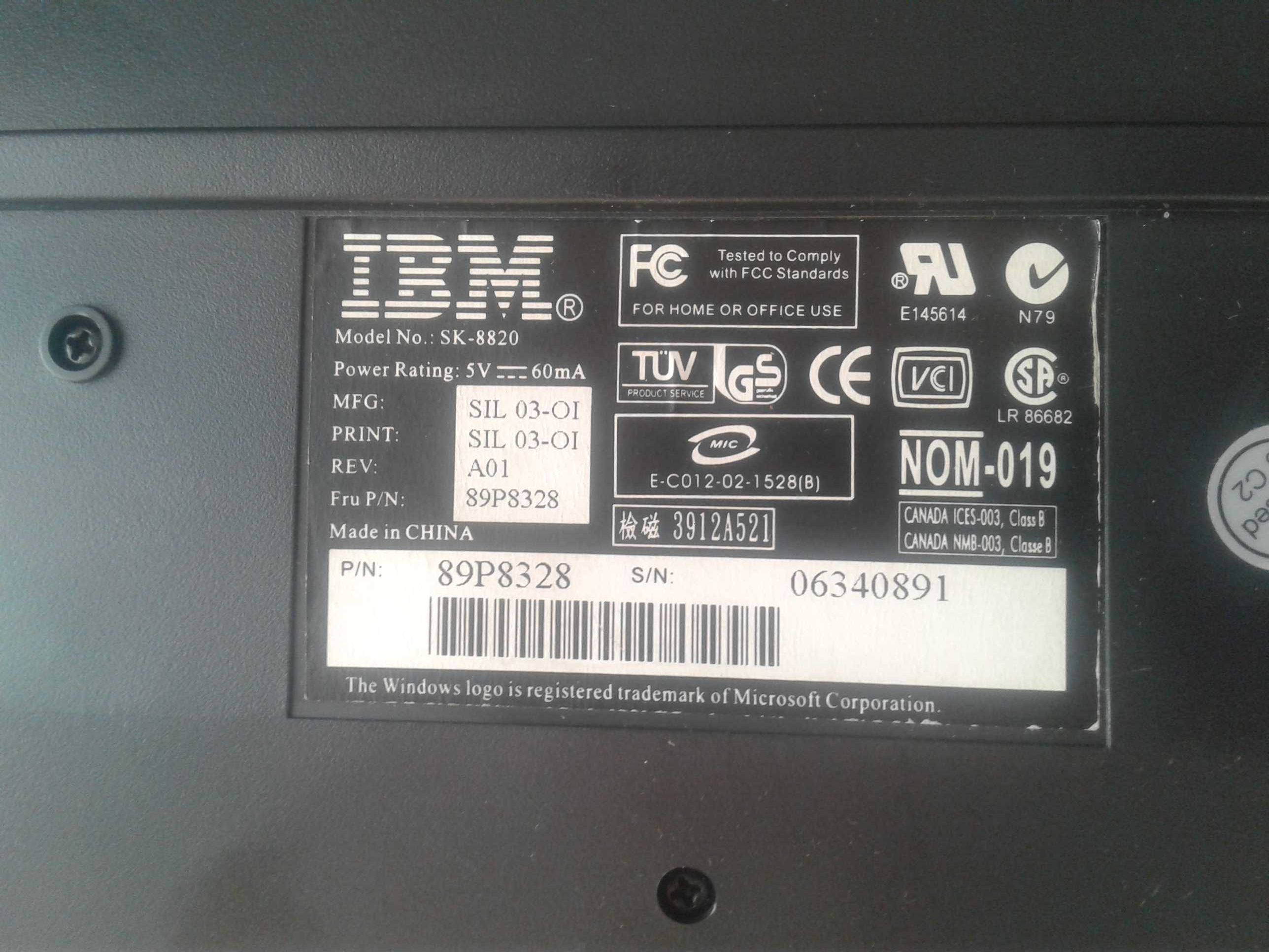 Клавиатура IBM PS/2