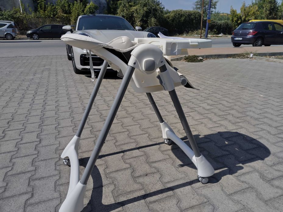 MONI Кожен стол за хранене RICO бял