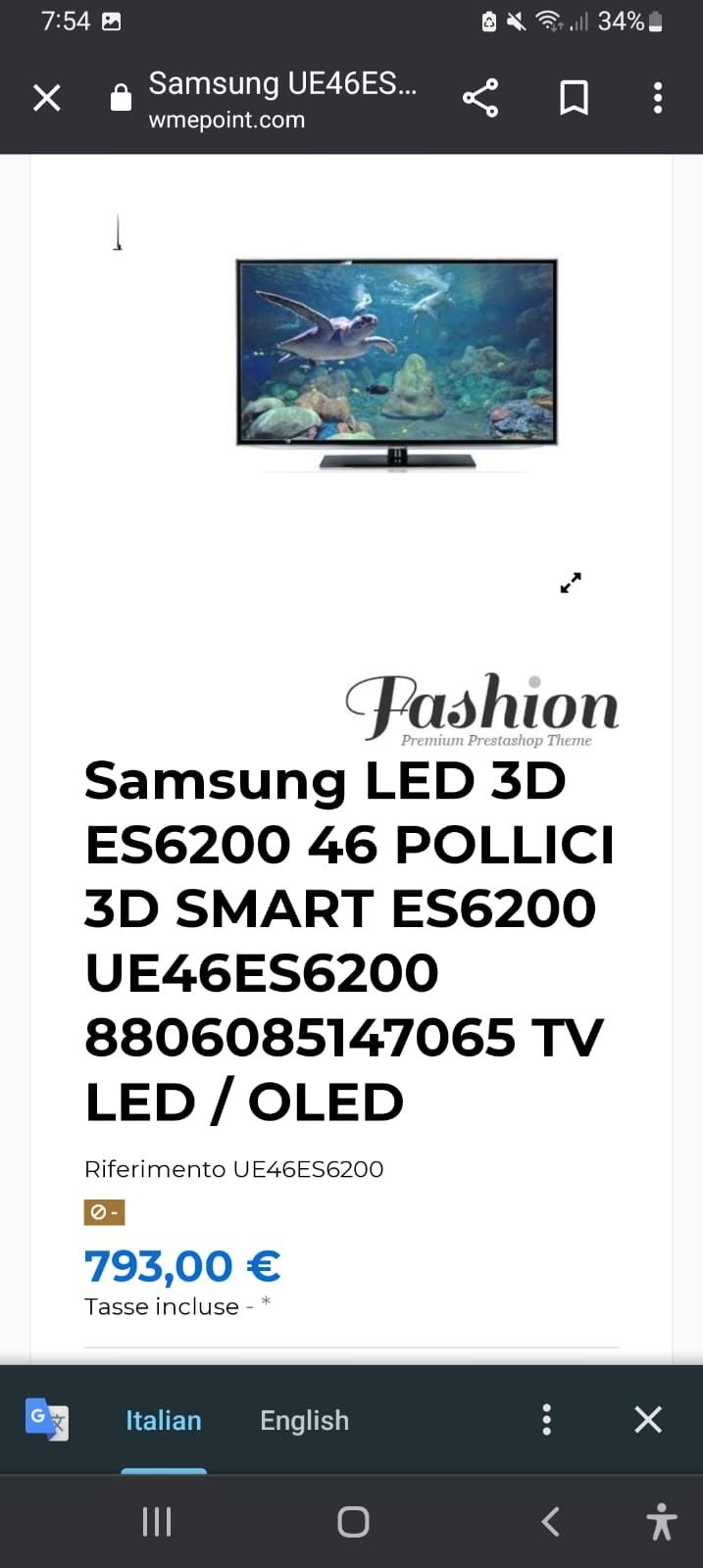 Samsung LED 3D smart TV ca nou