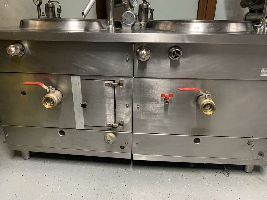 Marmita industriala dubla din inox profesionala ,stare foarte buna