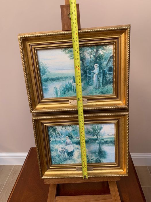 Tablou pictat in rama de lemn