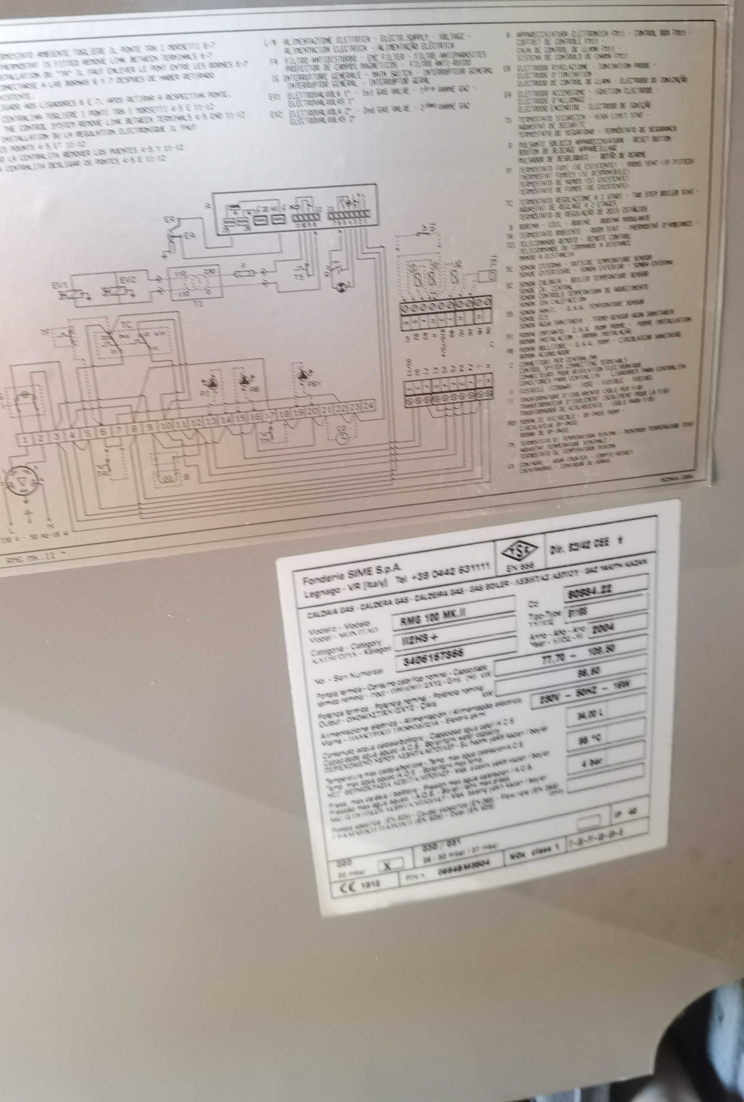 Cazan fonta cu arzator atmosferic SIME RMG 100 MK II