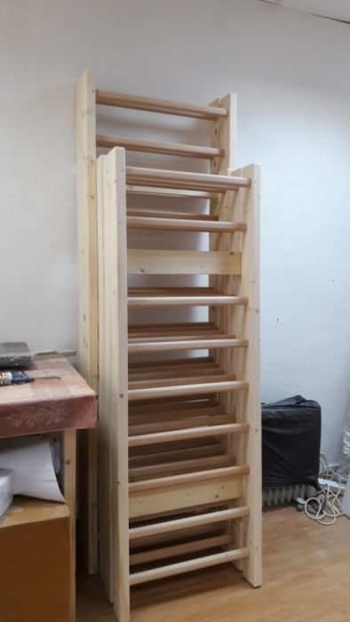 Spalier gimnastica 200/70 cm, 9 trepte, nelacuit