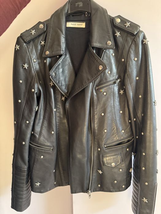 Черно яке, естествена кожа, S размер