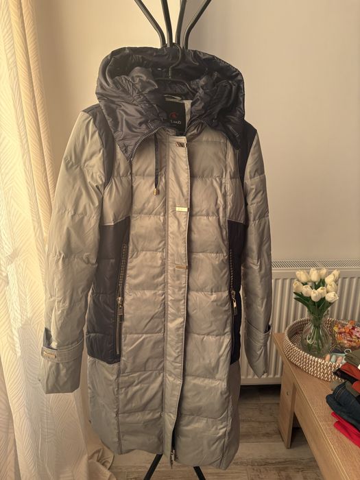 Geaca lunga cu gluga