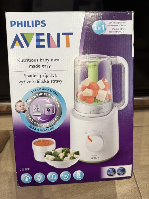 Уред за готвене на пара 2 в 1 Philips Avent