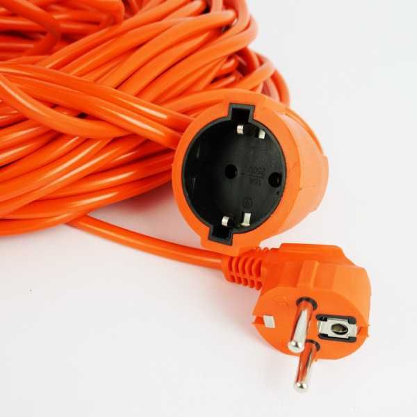 Удължител за контакт с дължина 20 метра, оранжев, 16А, 220V,