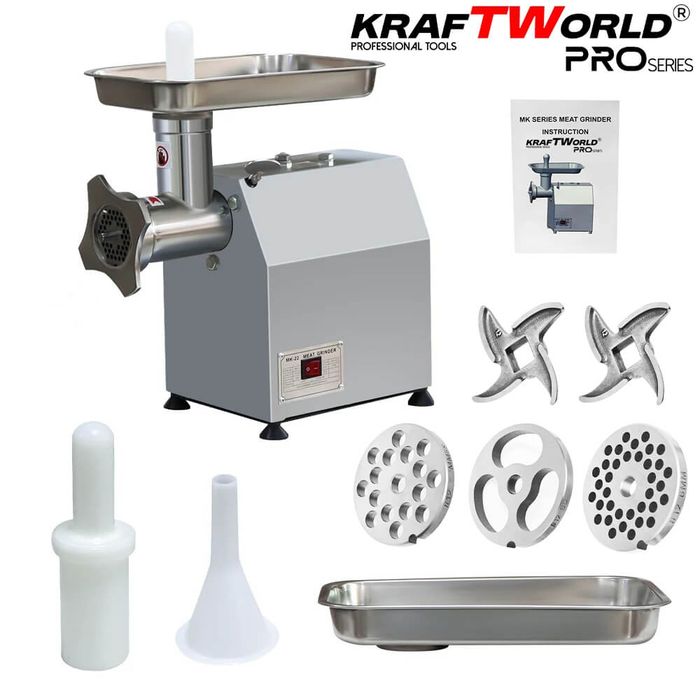 Професионална Месомелачка с редуктор KraftWorld 1200W